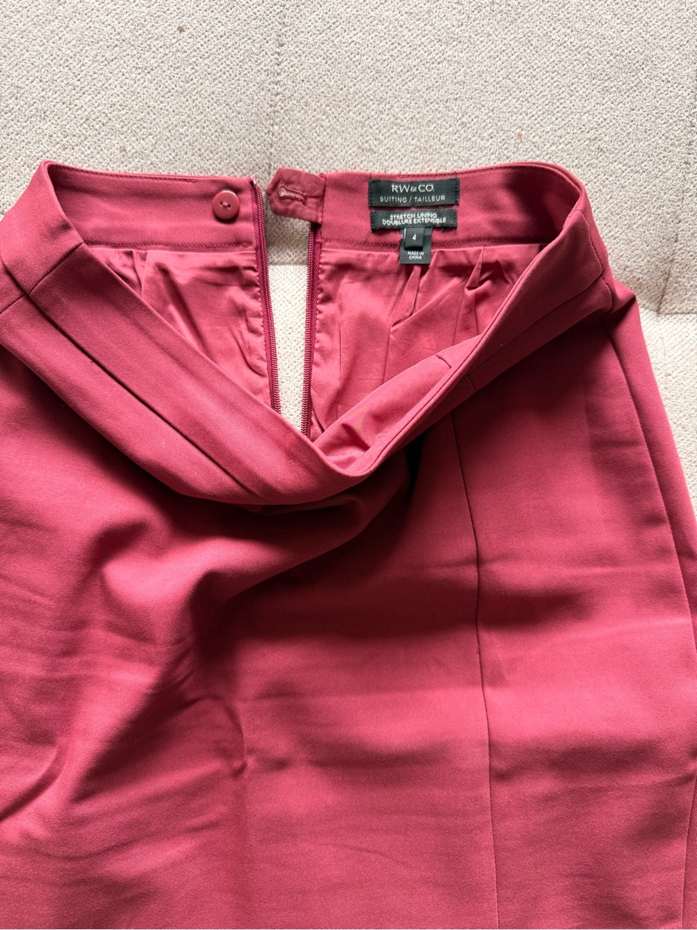 RW&CO. Raspberry Suiting/Tailleur Size 4 - Picture 15 of 16